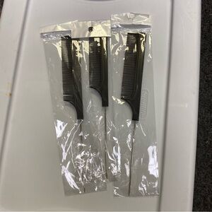 Black Rat Tail Combs Set